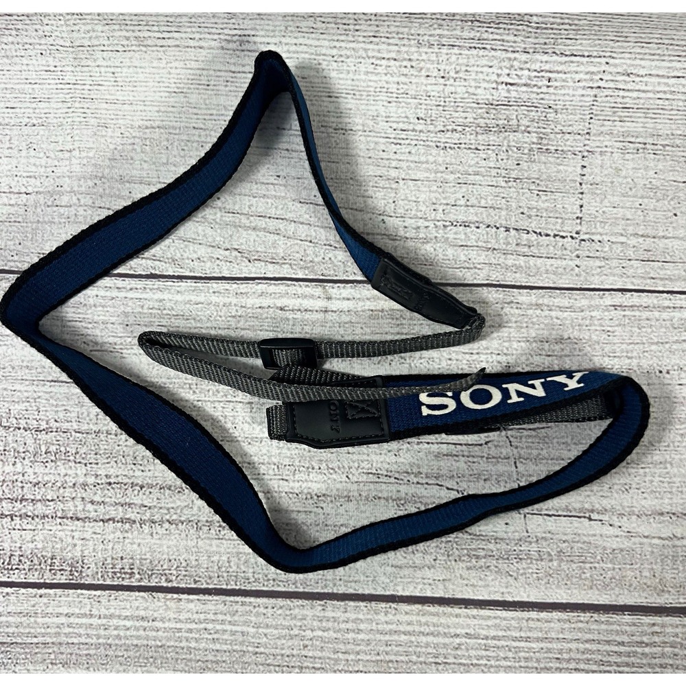 Vintage Sony Handycam Camcorder Shoulder Neck Strap Blue Black Woven New NOS